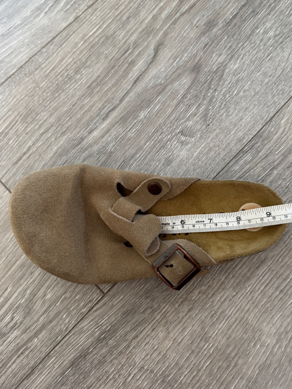 Wear.Ever Bear Traps Lela Suede Clogs Women’s 7 Taupe Boston Style slip ons - Picture 13 of 13
